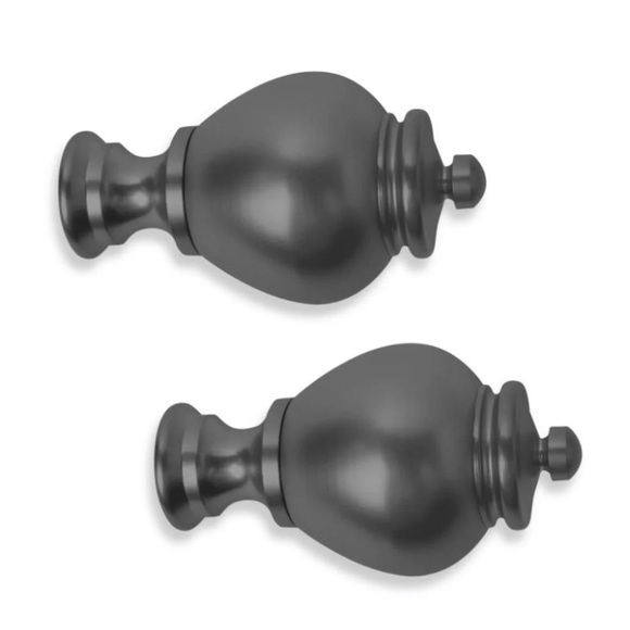Bed Bath & Beyond Accents Cambria Satin Black Finials Nwt Poshmark